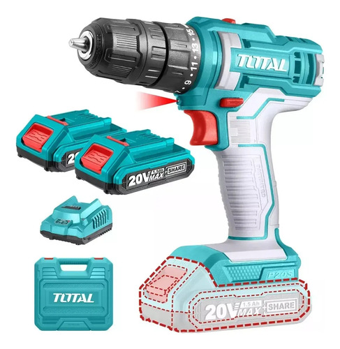 Taladro Atornillador + Batería 2 + Maletín 1 - Tdli20028