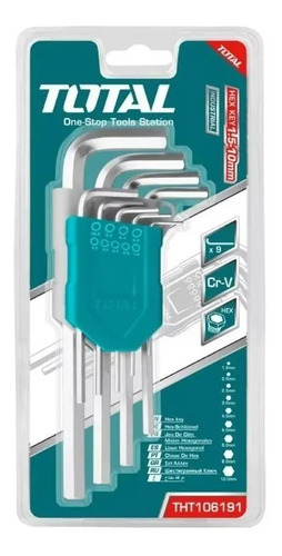 Juego Set 9 Llaves Allen Hexagonales Total Tht106191