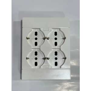 Plaqueta 4 Tomas Shucko Electraline Tomacorriente