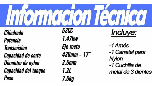 Desmalezadora A Nafta Alpha Pro 52cc Ferreteria Maria - Imagen 2