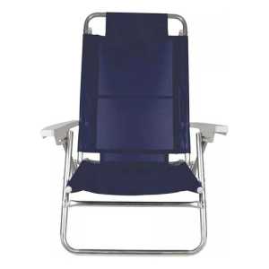 Silla Playera Summer 6 Pos Aluminio Azul Marino