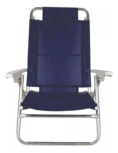 Silla Playera Summer 6 Pos Aluminio Azul Marino