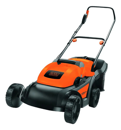 Cortadora de pasto eléctrica Black+Decker GR3800 con bolsa recolectora de 1.6 kW y color naranja/negro