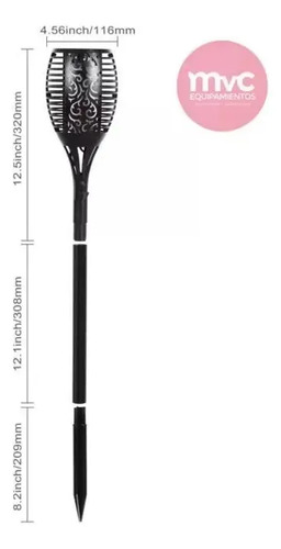 Antorcha Solar Led Llama Fuego Para Jardin Pack X 2 Unidades - Imagen 2