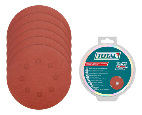 50 Lijas Con Velcro Lijadora Roto Orbital 5 125mm Total