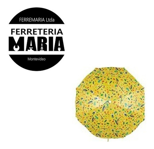 Sombrilla Mor Fashion Trendy Amarilla 1,8mt Aluminio