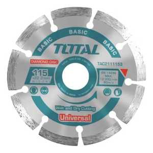 Disco Total Diamantado Amoladora 4.1/2 Segmentado Plateado