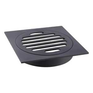 Rejilla Desagüe Baño 10x10 Bronce Negro Mate Base Incluida