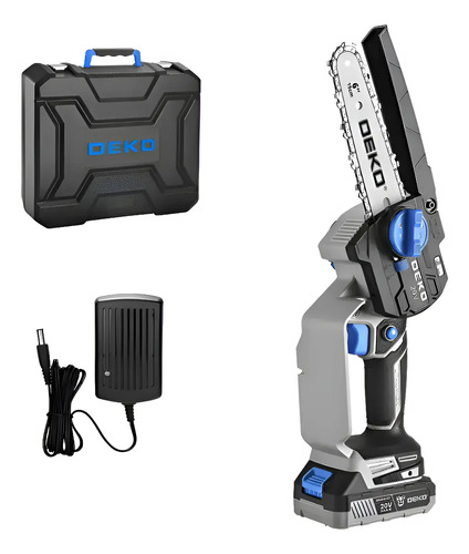 Mini Motosierra Podadora Deko 6'' 20v 1 Bat Y Carg C/lubrici