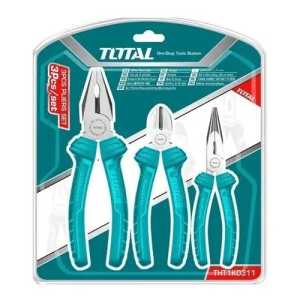 Set 3 Alicates Pinzas Total Punta Fina Corte Combinada