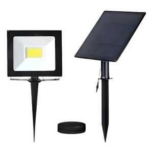 Foco Solar Para Jardin 12w C/ Estaca Cob Fria Sol_212