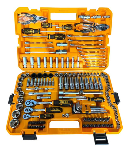 Set Kit 156 Herramientas Maletin Ingco Cromo Vanadio Racing - Imagen 4