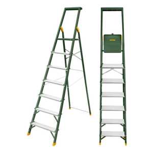 Escalera Aluminio 7 Escalones Jadever Jdld1h07 Plateado