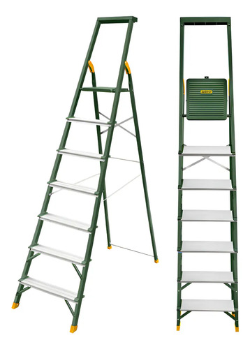 Escalera Aluminio 7 Escalones Jadever Jdld1h07 Plateado