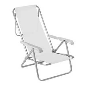 Sillas Playeras 8 Posiciones Aluminio Sannet Blanco Mor