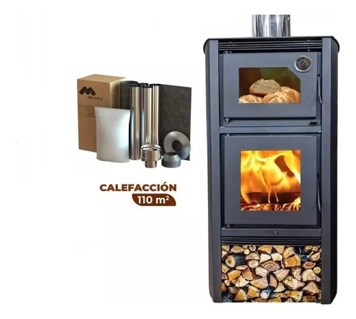 Calefactor A Leña Dob. Comb. 1290gf C/horno + Kit Techo - Imagen 2