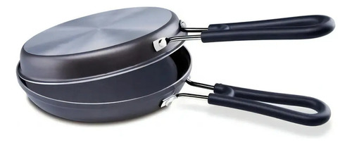 Sarten Doble 24 Cm Teflon Tramontina Omeletera Gris Oscuro - Imagen 2