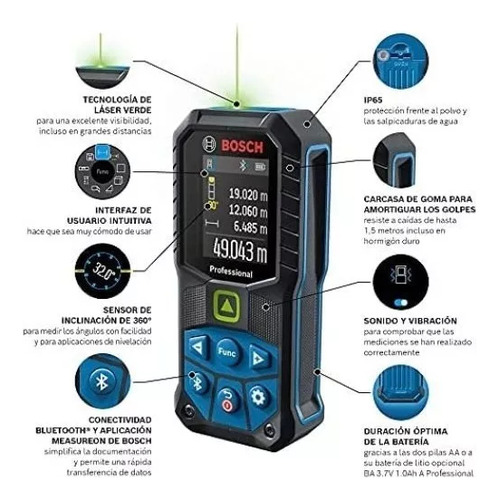 Bosch-medidor Distancia Laser Verde Glm 50-27 Cg - Imagen 3