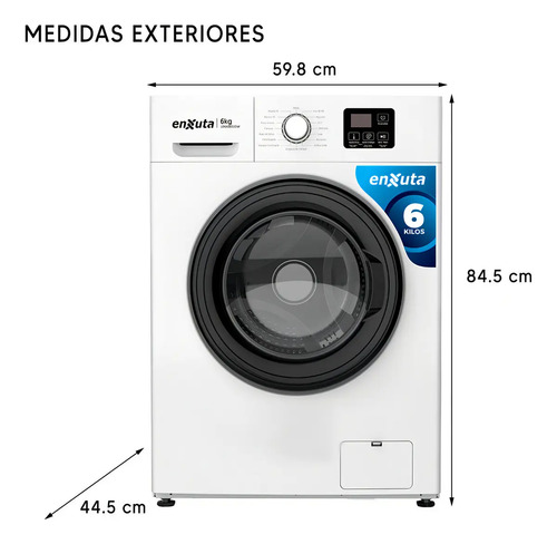 Lavarropa Enxuta Carga Frontal 6kg - Imagen 3