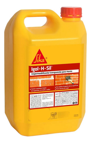Impermeabilizante Ladrillos Incoloro Igol-h-sil 5 Lt. Sika