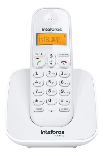 Teléfono Inalámbrico Intelbras Ts 3110 Blanco O Negro