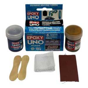 Pegamento Adhesivo Epoxi Uno 100g Soporta 600° Color Azul