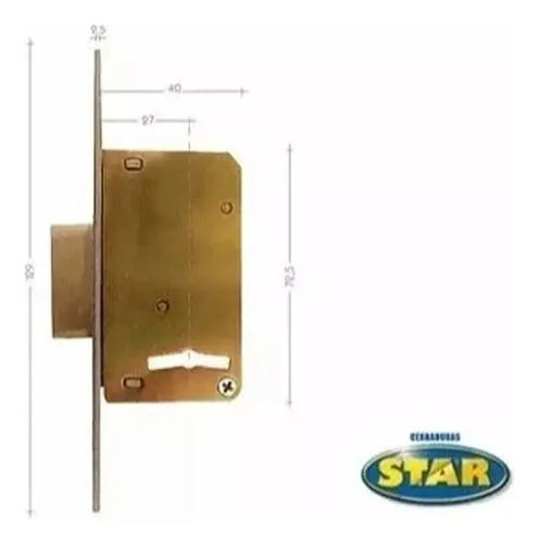 Cerrojo Star De Seguridad 750 Montante Angosto Maria - Imagen 4