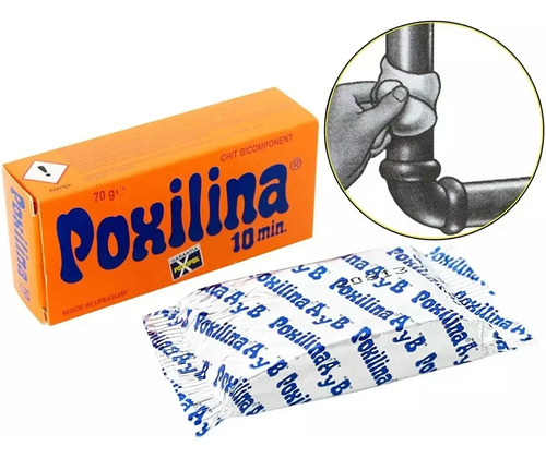 Poxilina 70gr Masilla Bicomponente Pega En 10 Minutos - Imagen 4