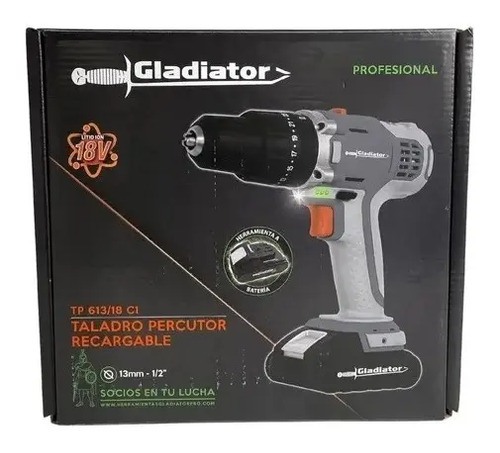 Taladro Eléctrico Percutor Gladiator Tp 613/18 Bateria 18v - Imagen 8