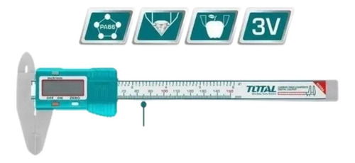 Calibre Digital 1mm- 150 Mm Total Plastic Alto Impacto