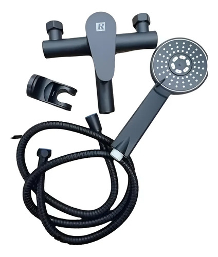 Monocomando Ducha Rimontti Bañera Negro 50988 Maria