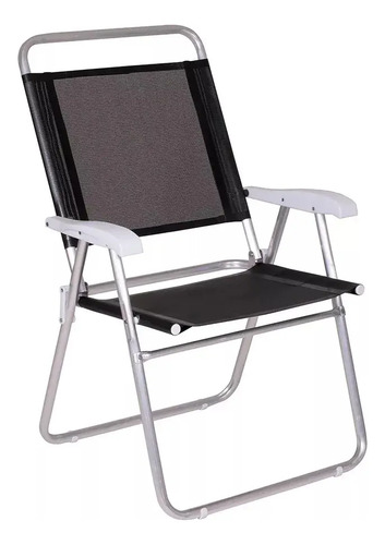Silla Playera Mor Aluminio Master Plus Negra - Maria