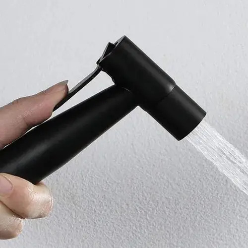 Griferia De Baño De Ducha Higiénica Agua Fría Negro Mate - Imagen 3