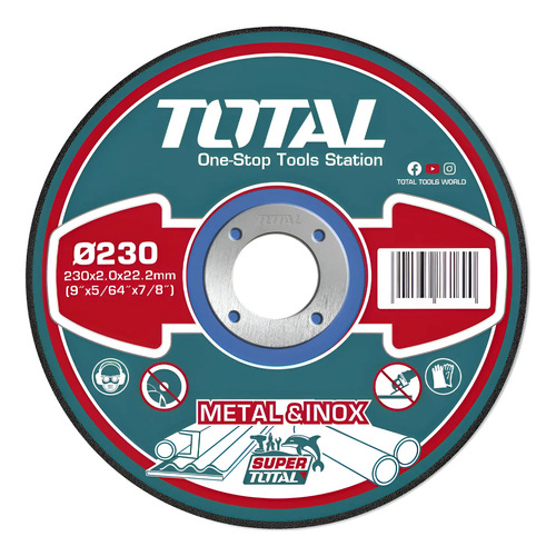 Disco Corte Metal Para Amoladora 9 - 2.0mm Total Tac2202301