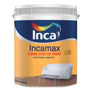 Pintura Latex Inca Incamax Pared Interiores Blanco Mate 4lts