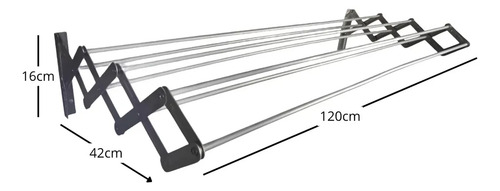 Tendedero Tender Ropa Extensible Aluminio 120 Cm Mor - Imagen 3