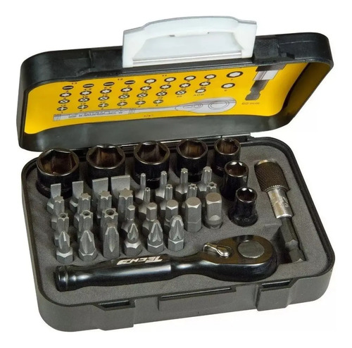 Juego De Puntas Y Dados 39 Piezas Stanley Tech 3 - Maria