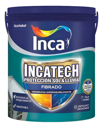 Membrana Líquida Impermeabilizante Incatech Fibrado Inca 20k