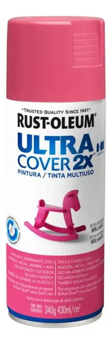 Pintura Aerosol Ultra Cover Rust Oleum Rosa Intenso Brillant