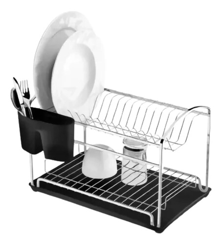 Escurridor Escurre Platos Vaso 2niveles Acero Inox - Maria