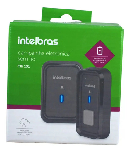 Timbre Inalambrico A Bateria Intelbras 5 Melodias Negro - Imagen 5