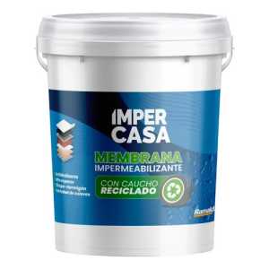 Membrana Liquida Con Goma De Caucho 20 Kg Impercasa Blanca