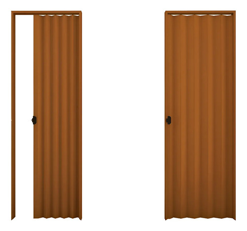 Puerta Plegable De Pvc Plasbil Color Marron 70x210cm