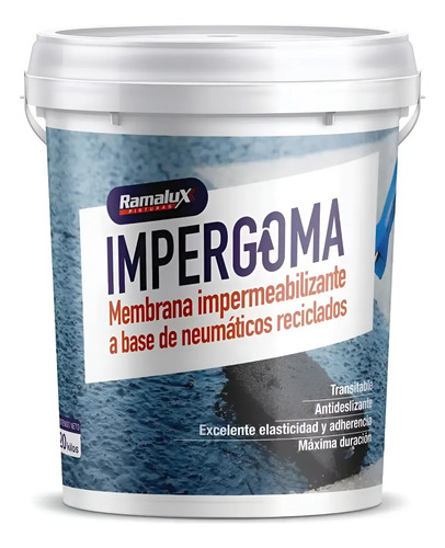 Impergoma A Base De Ruedas De Autos. Elastomerico 20k - Imagen 2