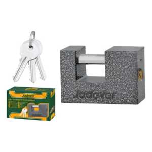 Candado Rectangular Seguridad 80 Mm Jadever Color Negro