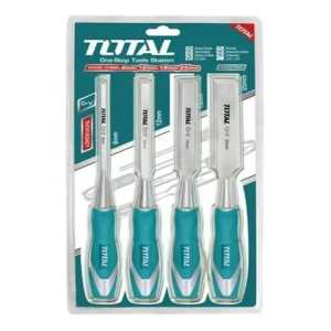 Juego Set De 4 Formón Para Madera Total Cromo Vanadio