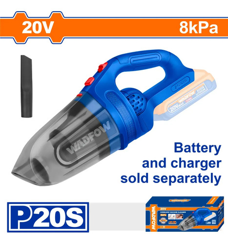 Aspiradora 20v 0.45l C/acc S/bat/cargador Wlv2020 Wadfow - Imagen 2