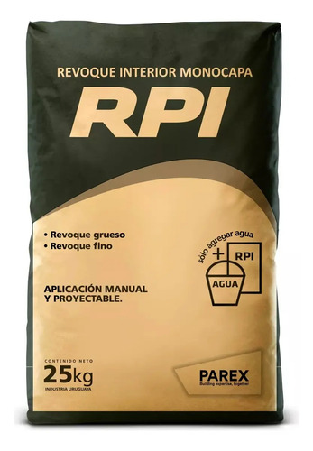 Revoque Interior Monocapa 2 En 1 Rpi 25 Kg Ferreteria Maria
