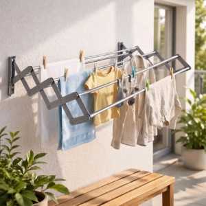 Tendedero Plegable Aluminio Mor Ropa 80 Cm