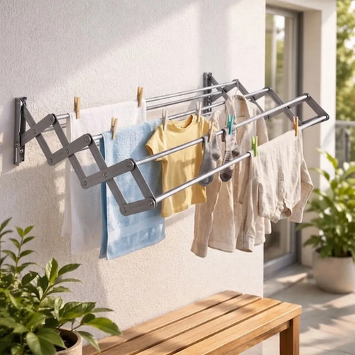 Tendedero Plegable Aluminio Mor Ropa 80 Cm
